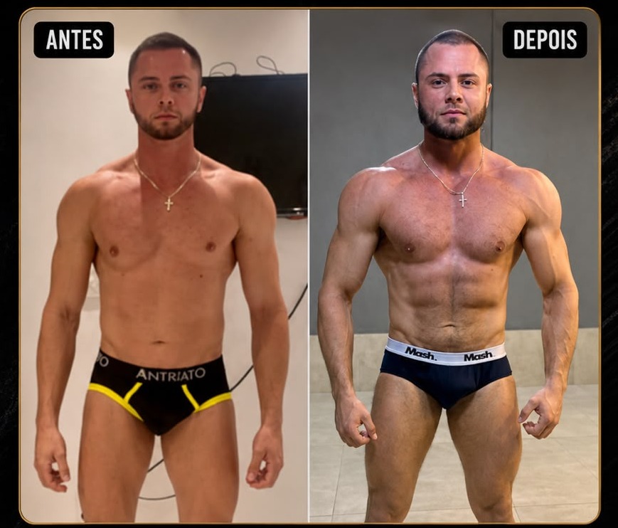 Antes e depois - aluno Team Carneiro