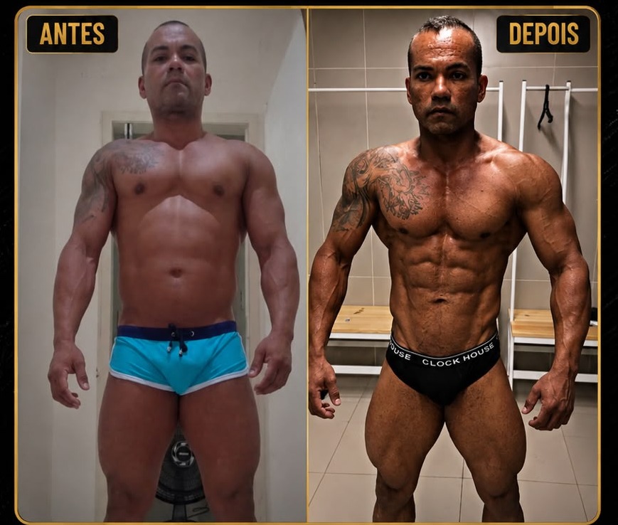 Antes e depois - aluno Team Carneiro