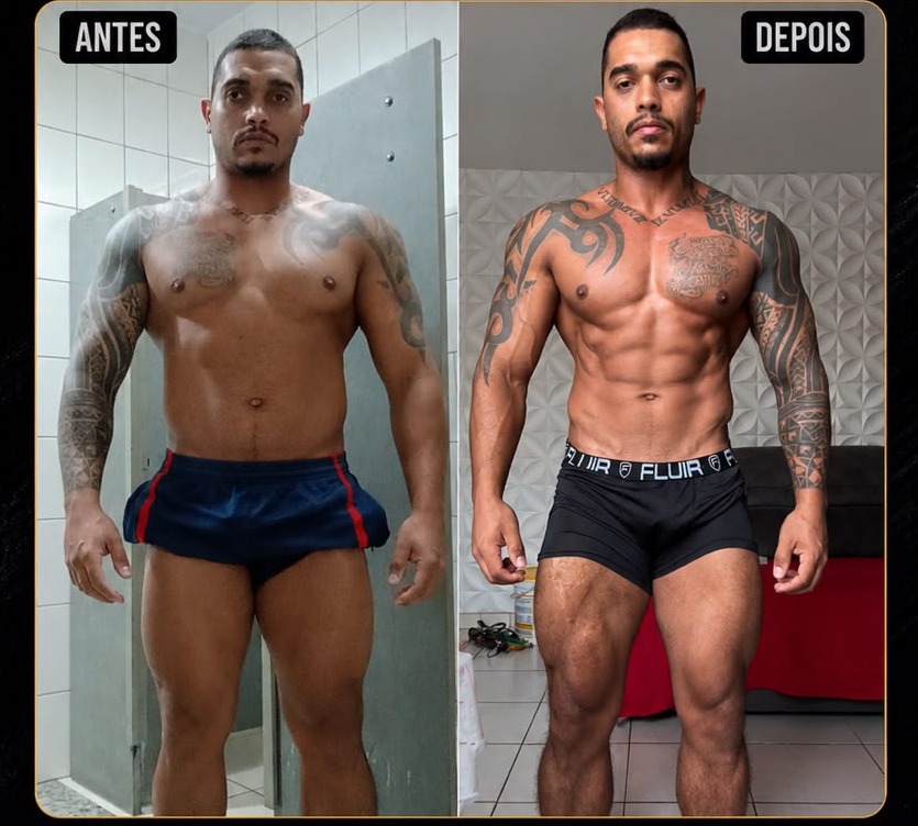 Antes e depois - aluno Team Carneiro