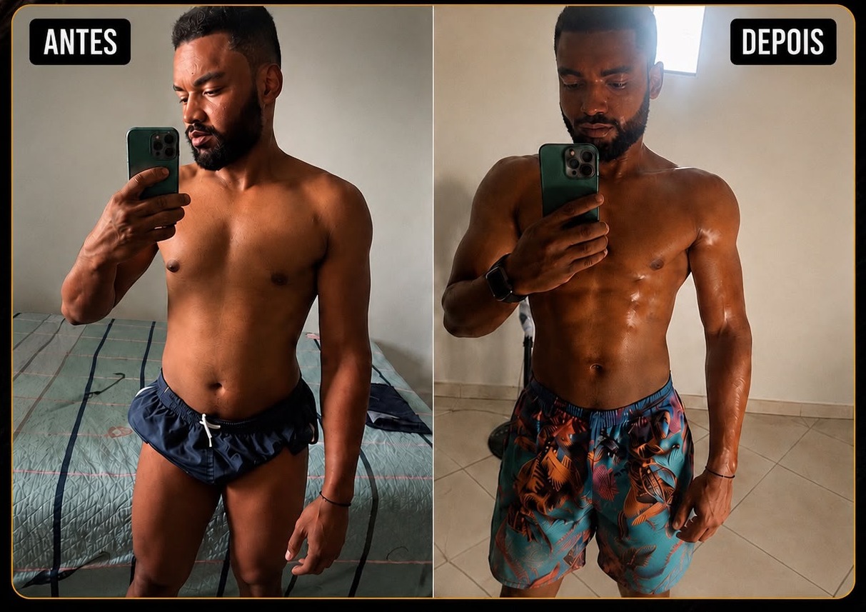 Antes e depois - aluno Team Carneiro