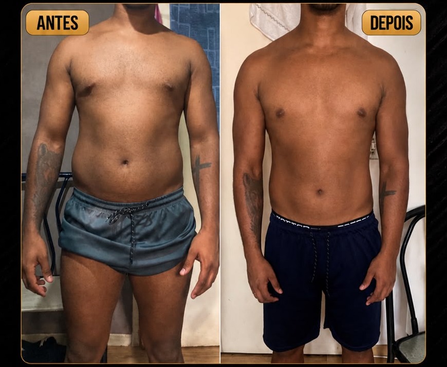 Antes e depois - aluno Team Carneiro