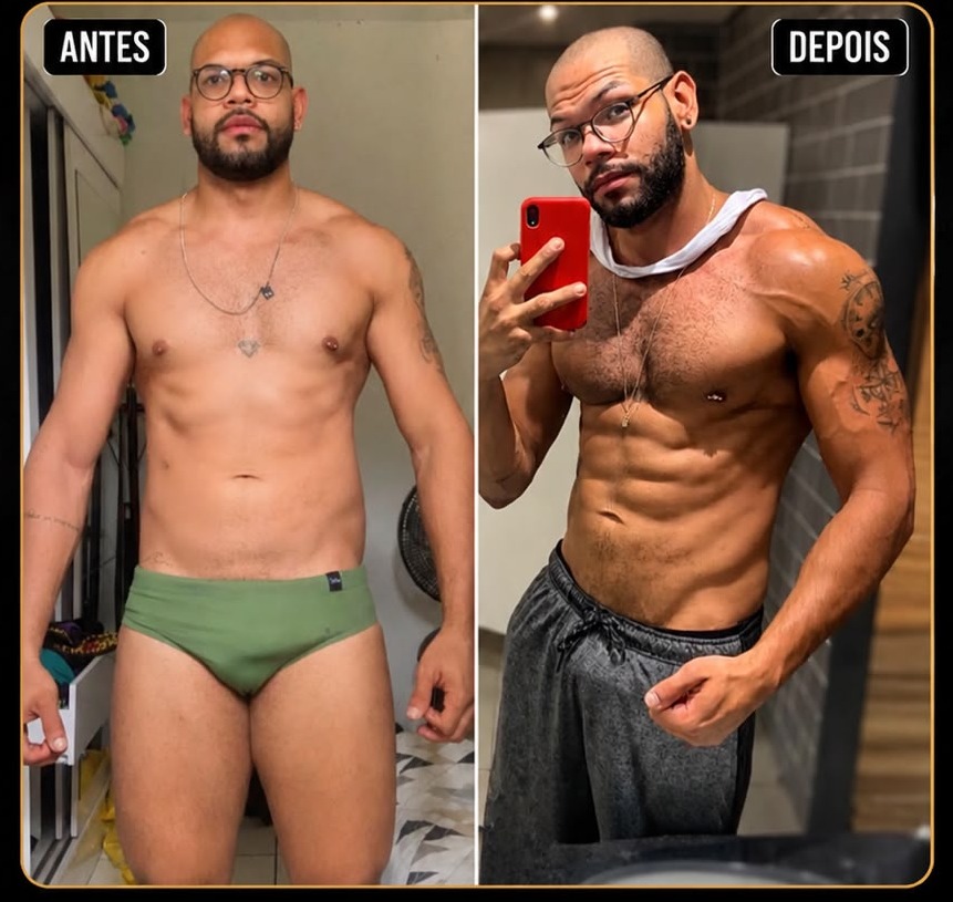Antes e depois - aluno Team Carneiro